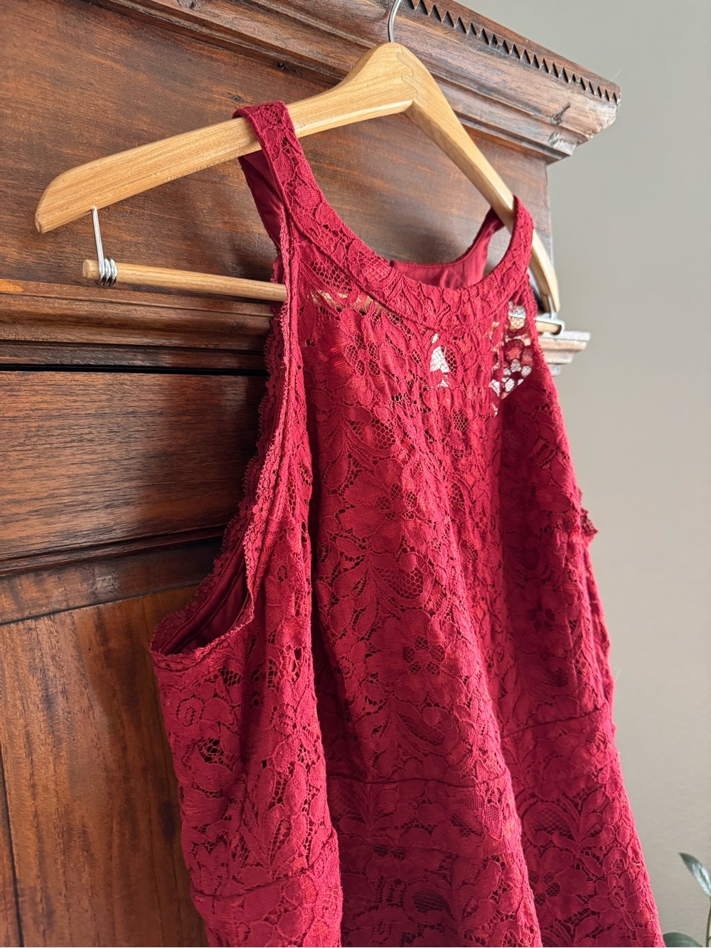 Torrid red all over lace high neck peplum top new with tags 3X - Picture 6 of 11